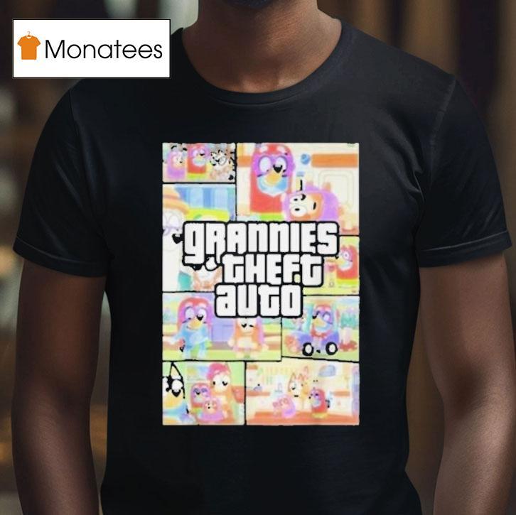 Bluey Grannies Theft Auto Gta Shirt