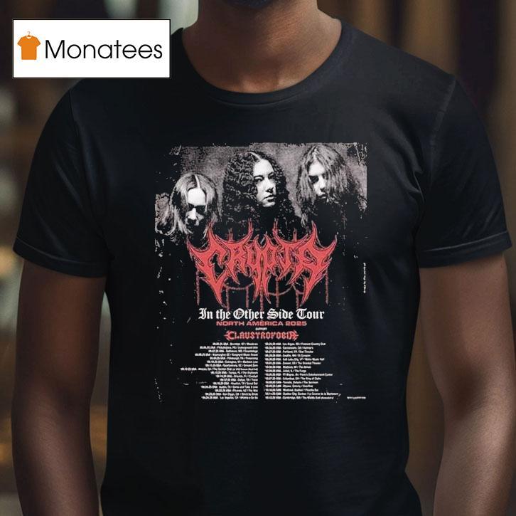 Crypta At North America 2025 In The Other Side Tour Dates With Claustrofobia Dark Metal Shirt