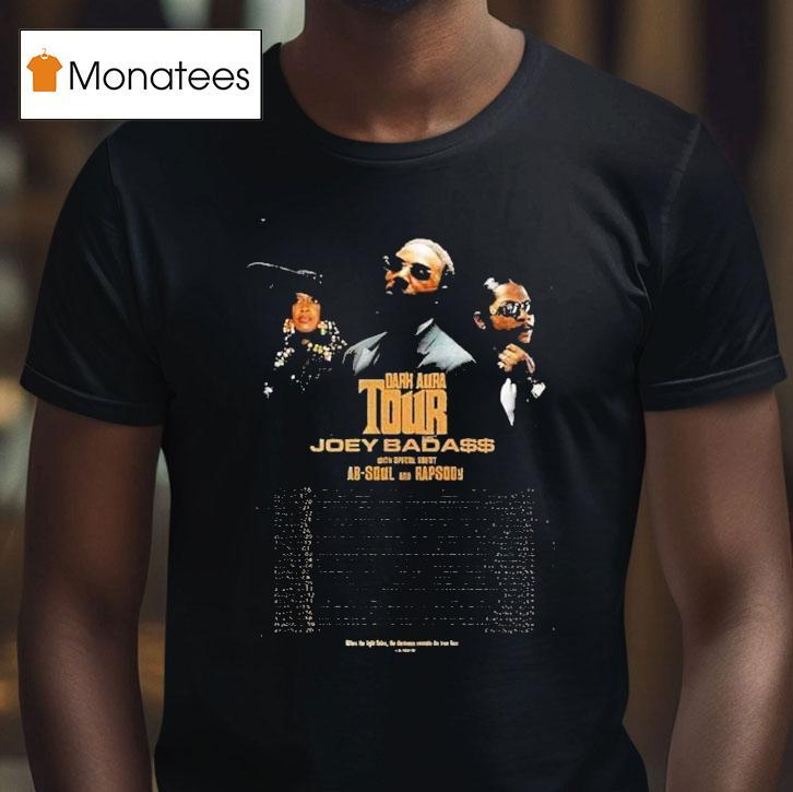 Joey Bada$$ Tour Dates In North America 2025 Dark Aura Shirt
