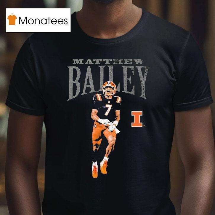 Matthew Bailey Illinois Fighting Illini Cartoon Shirt