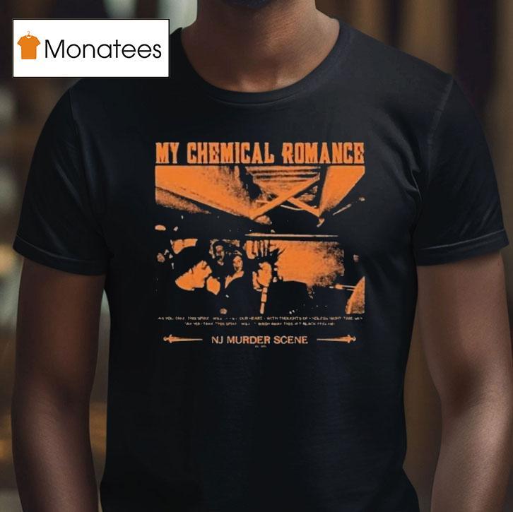 My Chemical Romance Nj Murder Scene Bullets Themed Shirt