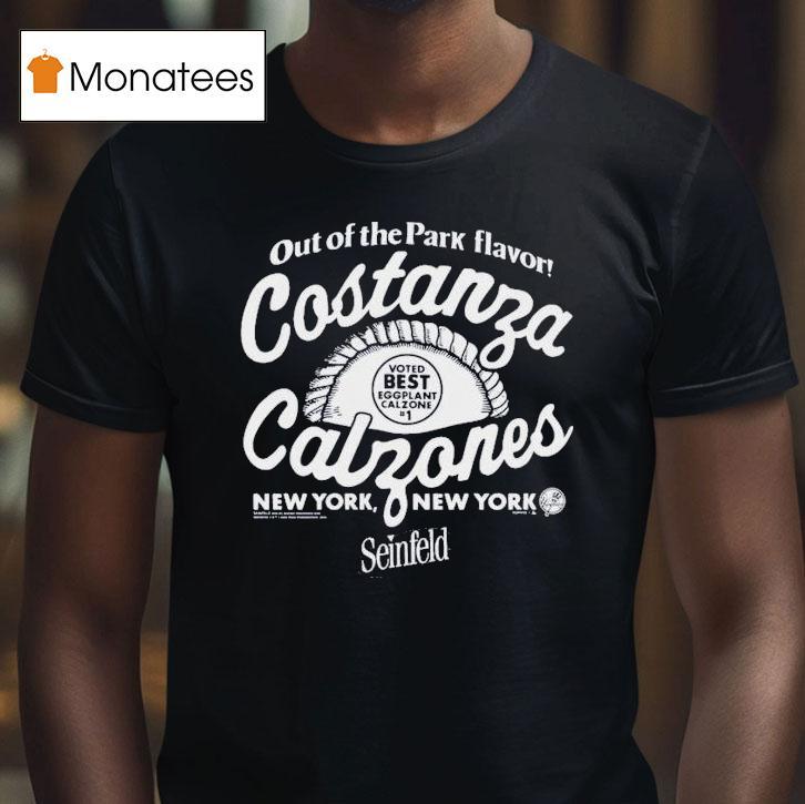 New York Yankees X Seinfeld Out Of The Park Flavor Voted Best Eggplant Calzone #1 Costanza's Calzones Shirt
