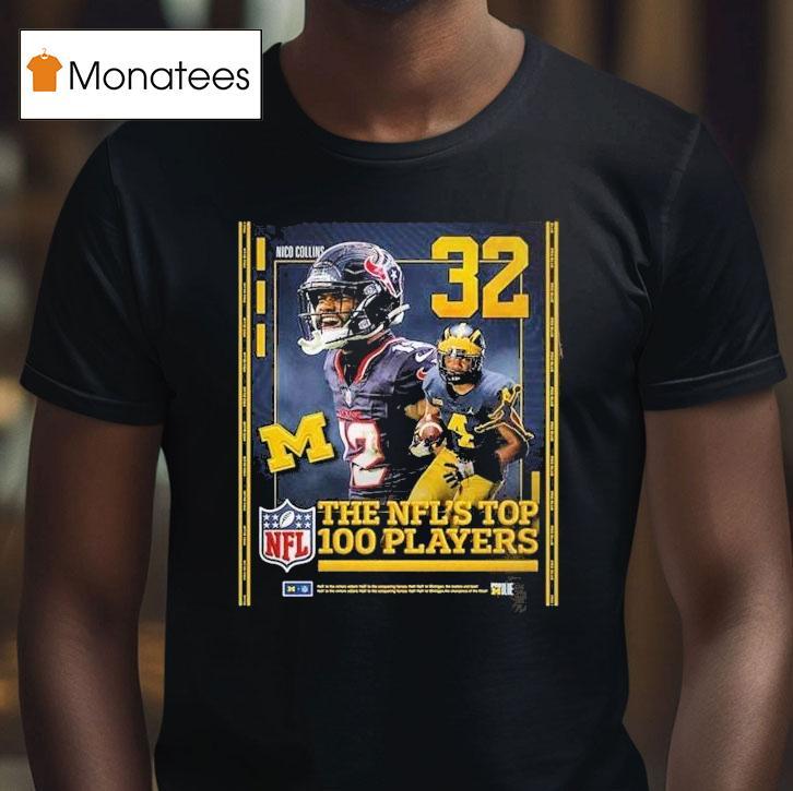 Nico Collins Sports At In On Nfl Top 100 Highlight Nfl American Football Michigan Wolverines Shirt