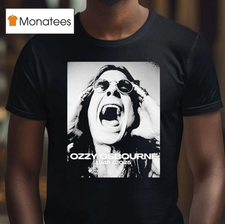 Ozzy Osbourne Screaming Portrait Black And White 1948-2025 Shirt