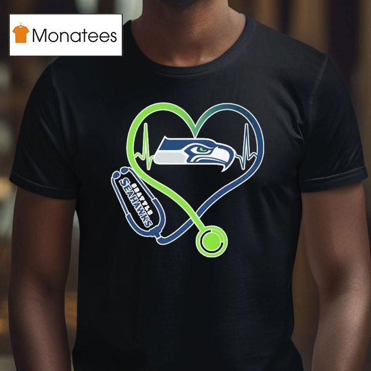 Seattle Seahawks Nurse Heartbeat Stethoscope Shirt