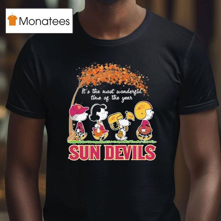 Snoopy The Peanuts Arizona State Sun Devils It's The Most Wonderful Time Of The Year Shirt