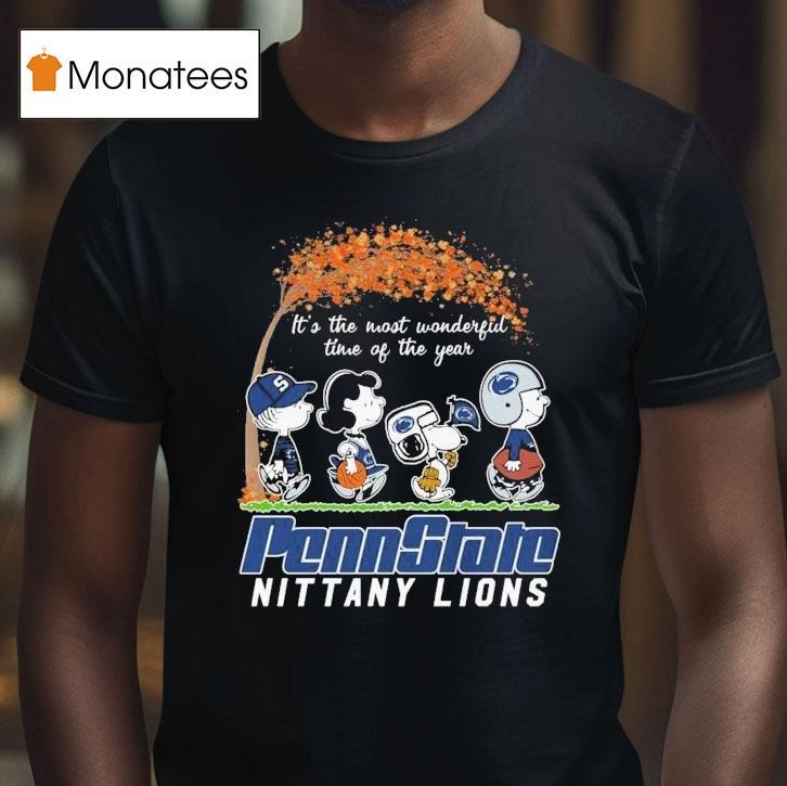Snoopy The Peanuts Penn State Nittany Lions It's The Most Wonderful Time Of The Year Shirt