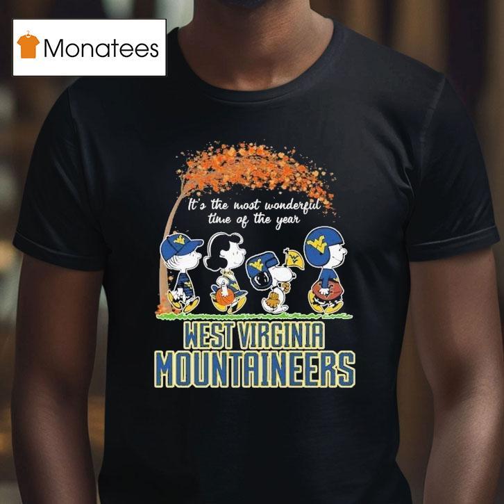 Snoopy The Peanuts X Michigan Wolverines It's The Most Wonderful Time Of The Year Shirt