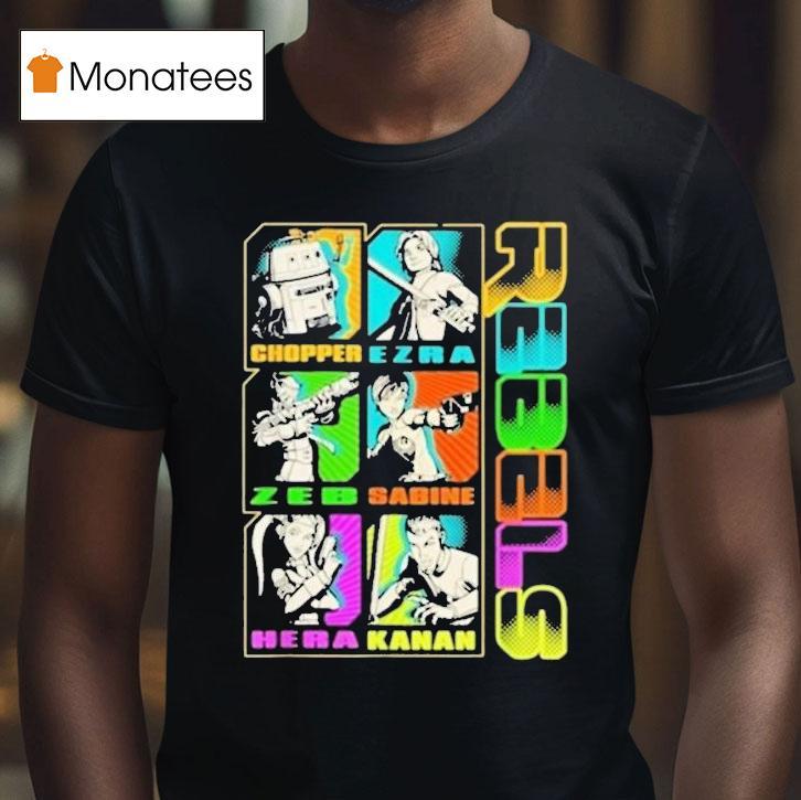 Star Wars Rebels Stacked Character Panels Mashup Shirt