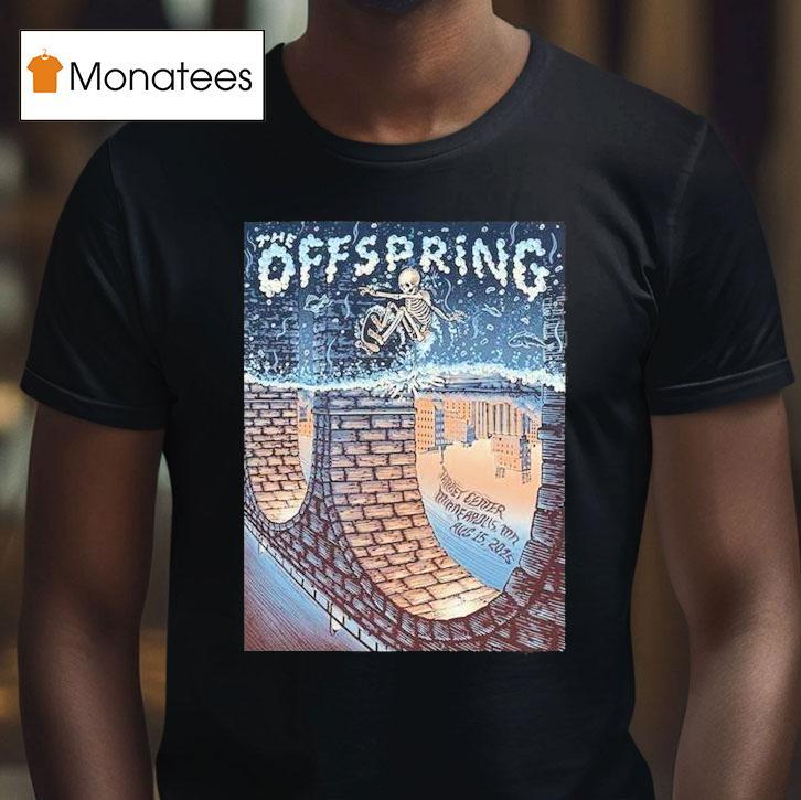 The Offspring Concert At Target Center In Minneapolis Mn On August 16 2025 Skeleton Surf Shirt