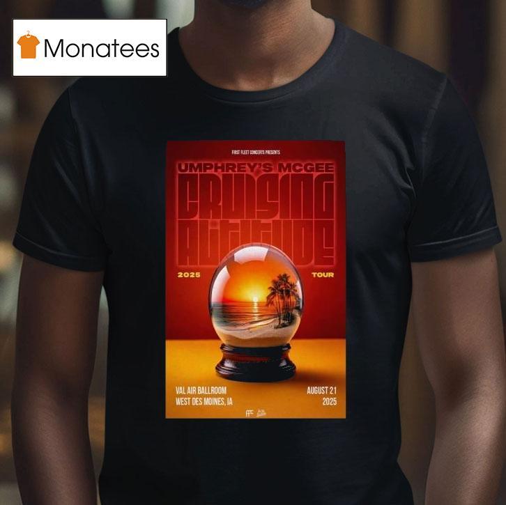 Umphrey's Mcgee Aug 21 2025 Tour West Des Moines Globe Shirt