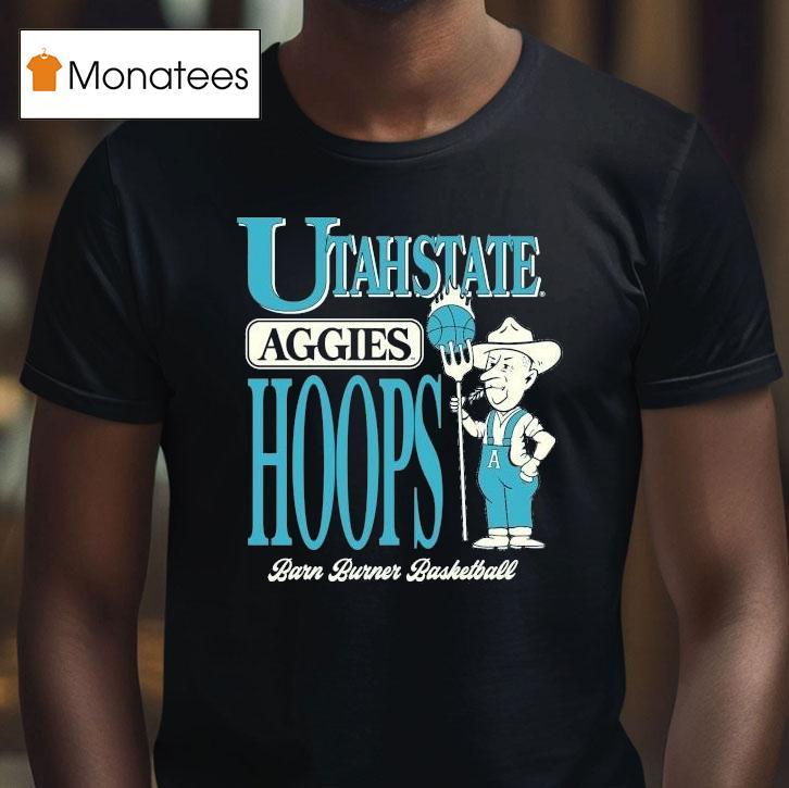 Utah State Aggies Barn Burner Farmer Hoops Shirt