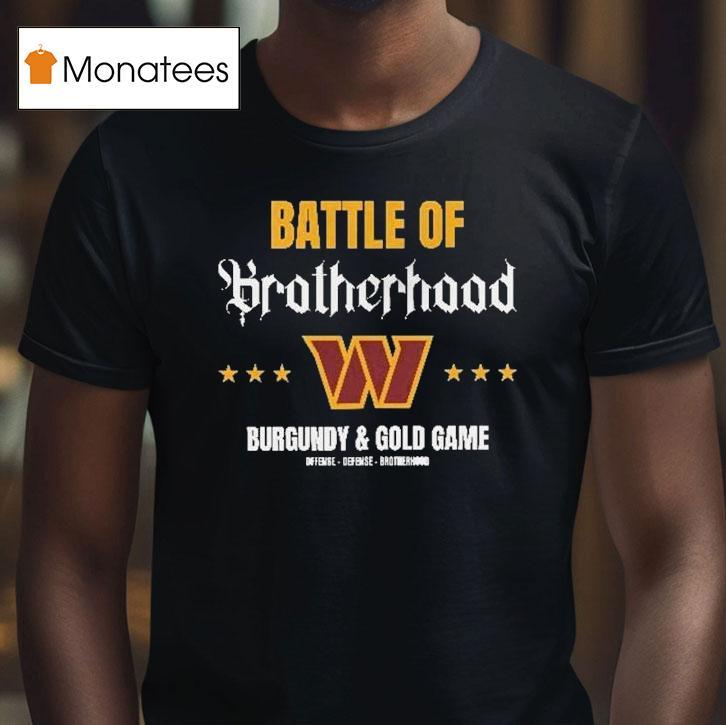 Washington Commanders Battle Of Brotherhood Burgundy Gold Game Shirt
