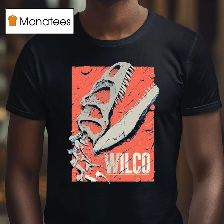 Wilco Ogden Utah At Ogden Amphitheater On August 20 2025 The T-rex Bones Shirt